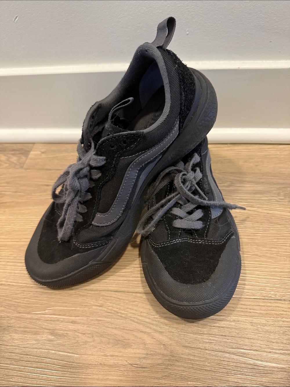 Vans Black and Gray Low-Top Skate Sneakers